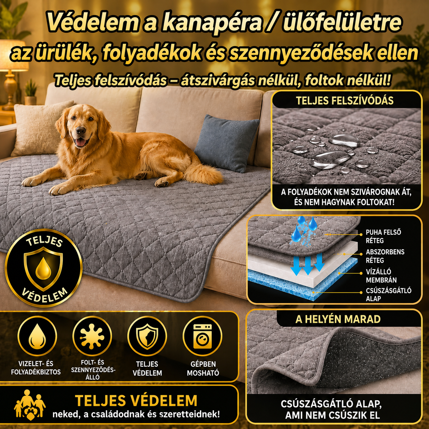 Vízálló Matrac- És Kanapévédő SofaClean™